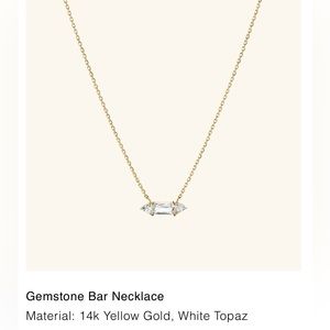 Mejuri Gemstone Bar Necklace